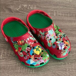 Disney Parks Christmas Red and Green Crocs Holiday 8